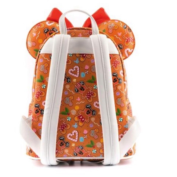 DISNEY GINGERBREAD MICKEY AND MINNIE MOUSE MINI BACKPACK WITH EARS HEADBAND - Picture 4 of 5